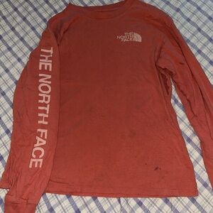 The North Face salmon long sleeve shirt